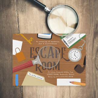 Mystery Escape Room Geburtstag Einladung