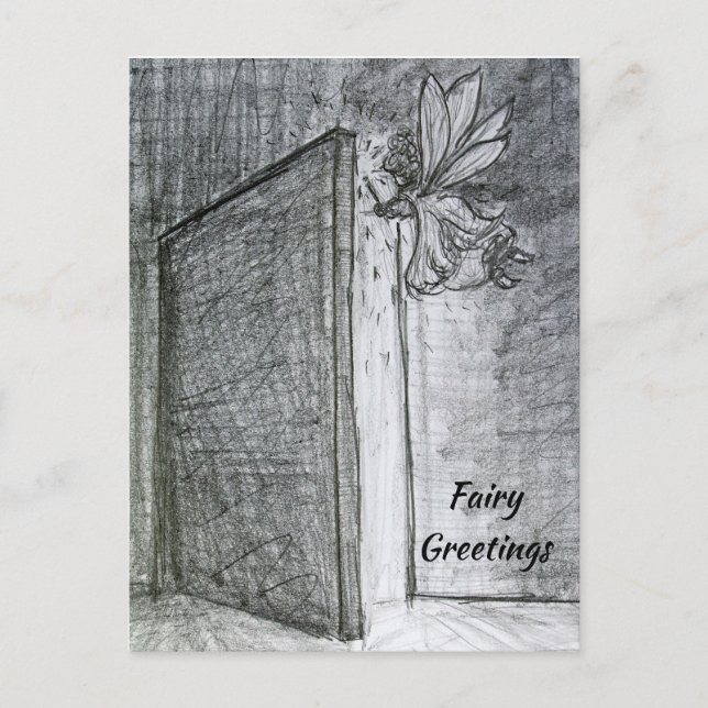 Mystery Fairy Gruß Kunsthandwerk Postkarten (Vorderseite)