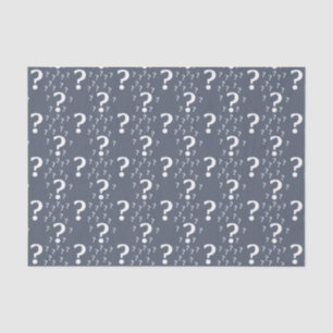 Mystery-Fragezeichen Rätsel blau-grau Seidenpapier