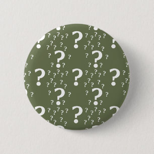 Mystery-Fragezeichen Rätsel olivgrün Button