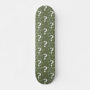 Mystery-Fragezeichen Rätsel olivgrün Skateboard