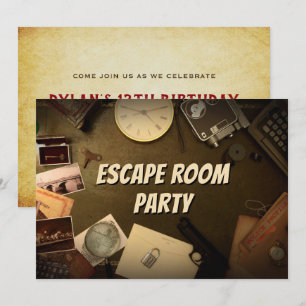 Mystery Game Escape Room Party Einladung Geburtsta