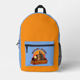 Mystery gelöst, jeder liebt Kaffee Bigfoot Bedruckter Rucksack