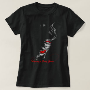 Mystery in Every Glance Katzen-Typografie-Kunst T-Shirt