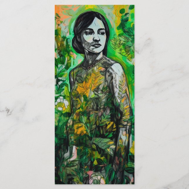 Mystery Lady Lesezeichen Menükarte (Vorderseite)