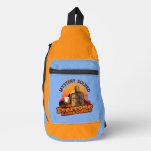 Mystery löste alle Lieben Kaffee Funny Bigfoot Crossbody Bag