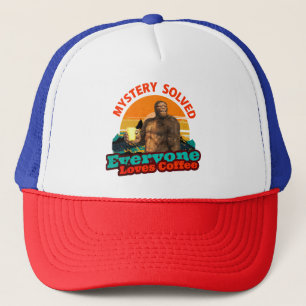 Mystery löste alle Lieben Kaffee Funny Bigfoot Truckerkappe