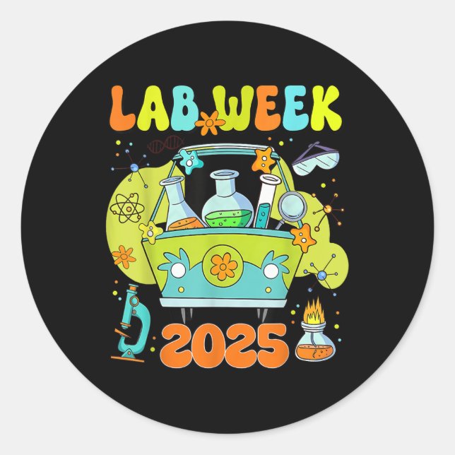 Mystery Machine of Diagnostics Labrador Week 2025  Runder Aufkleber (Vorderseite)