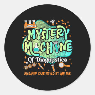 Mystery Machine of Diagnostics Labrador Week 2025 Runder Aufkleber