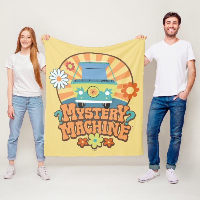 Mystery Machine Van Floral Graphic Fleecedecke (Beispiel)