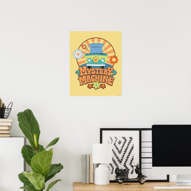 Mystery Machine Van Floral Graphic Poster (Heimbüro)