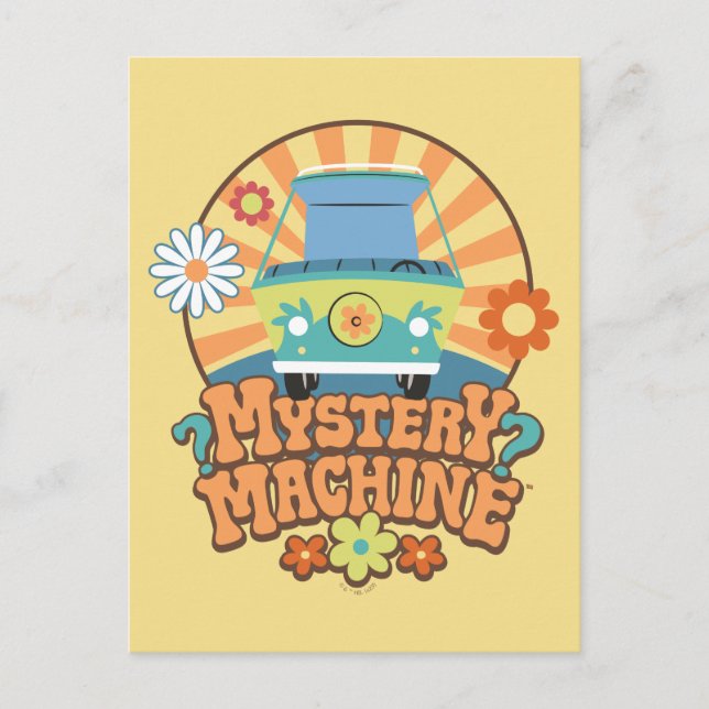 Mystery Machine Van Floral Graphic Postkarte (Vorderseite)