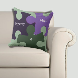 Mystery & Magic Grün & Violett Puzzle Kissen