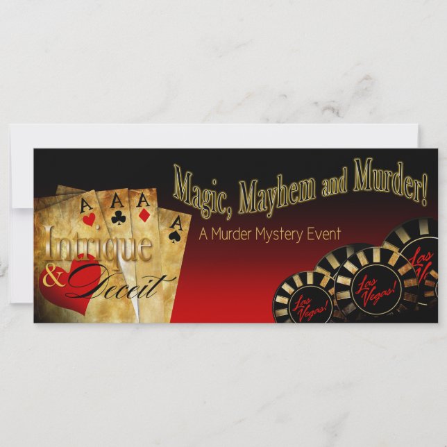Mystery METALLIC ICE Las Vegas Deluxe FZ Einladung (Vorderseite)