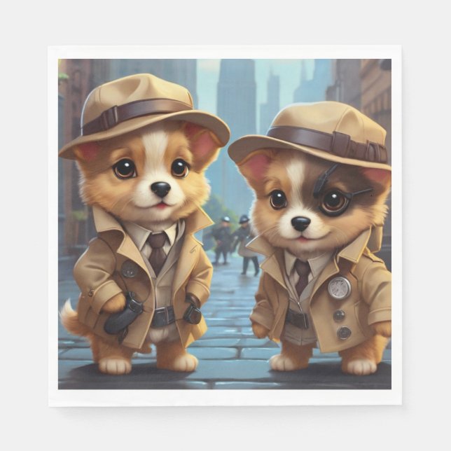 Mystery Party Pups Serviette (Vorderseite)