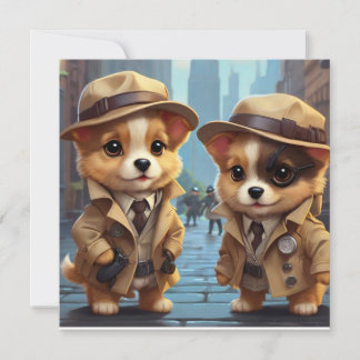 Mystery Party Pups (wortlose Abdeckung) Einladung