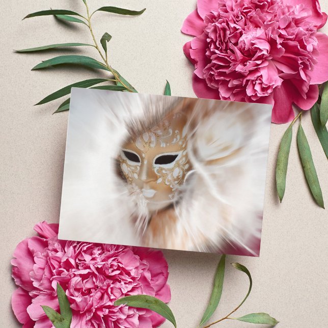 Mystery Venezianisch Karneval Maske Postkarte (Von Creator hochgeladen)