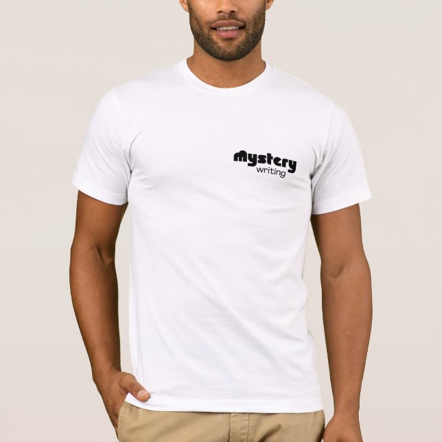 Mystery Writing Custom T - Shirt - Stack Black Log (Vorderseite)