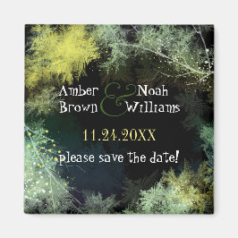 Mystic Abend Forest Wedding Save the Date Magnet