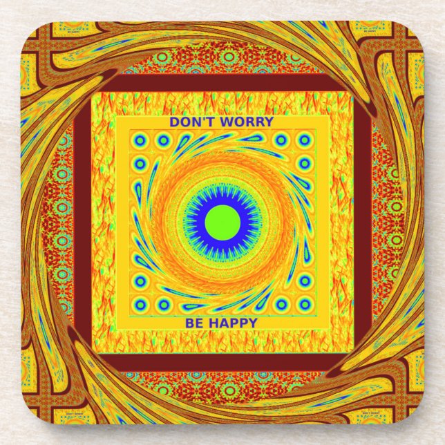 Mystic African Eye Wall Art: Ein Cyan-Blick Untersetzer (Vorderseite)