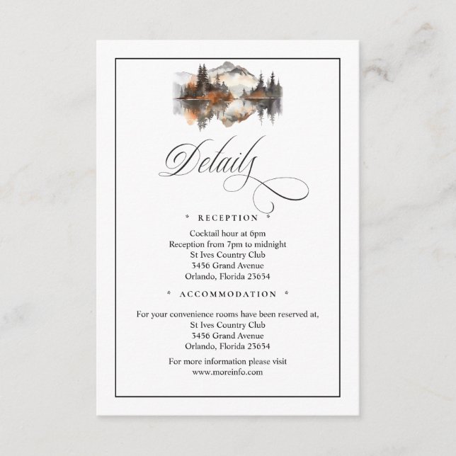 Mystic Autumn QR Code Enclosure Card Begleitkarte (Vorderseite)