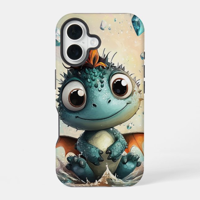Mystic Baby Dragon - Fantasy Anime Phone Case iPhone 16 Hülle (Rückseite)