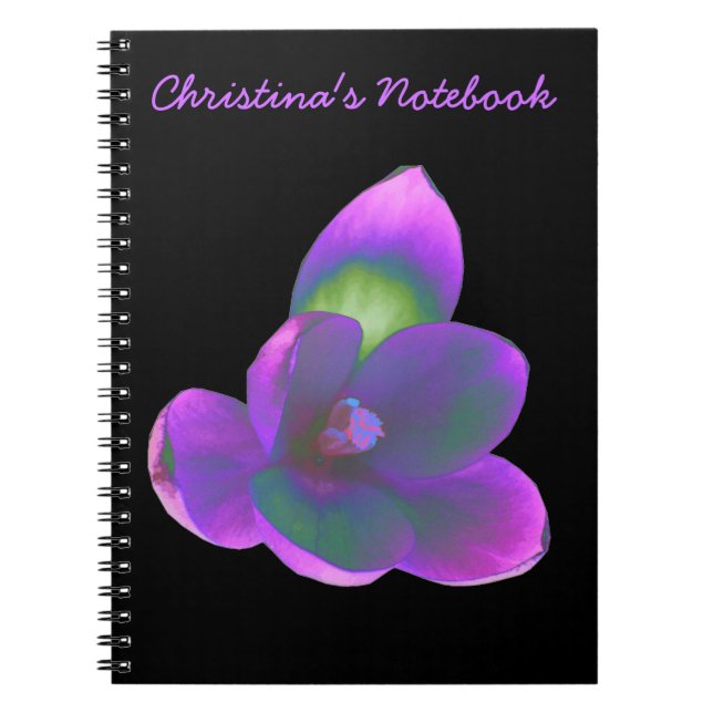 Mystic Beauty Crocus Blume Anpassbare Notebooks Notizblock (Vorderseite)