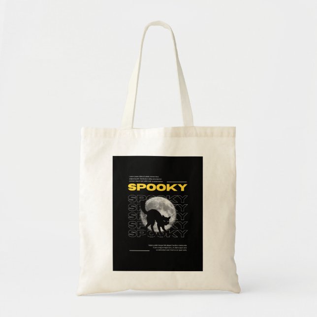 Mystic Black Cat and Moon Sac fourre-tout esthétiq (Devant)