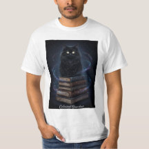 Mystic Black Cat Celestial Constellation T - Shirt