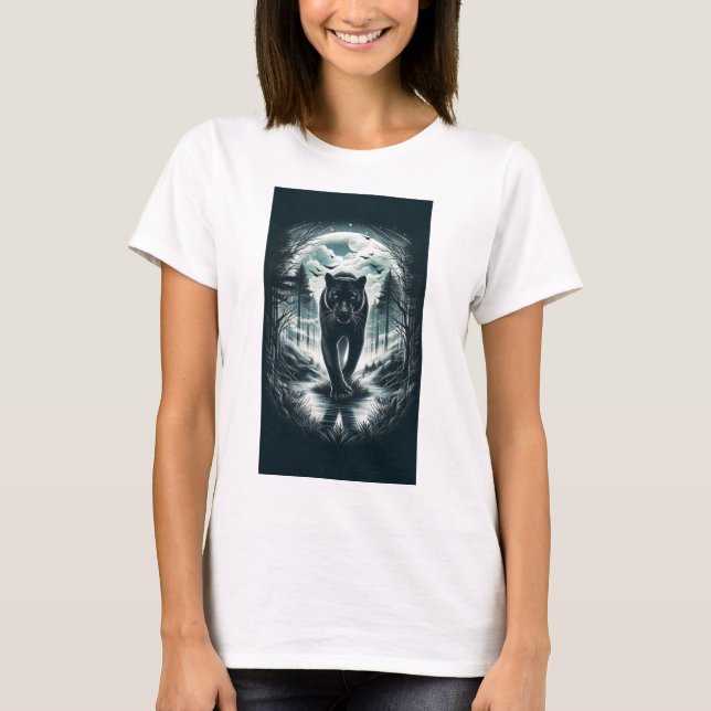Mystic Black Panther - Guardian of the Misty Fores T-Shirt (Vorderseite)