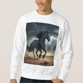 Mystic Black Stallion Storm Rider T-Shirt ⚡ 🖤 Sweatshirt