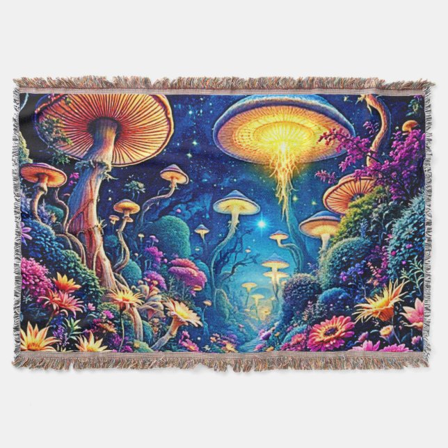 Mystic Bloom Forest Under Stars Decke (Vorderseite)
