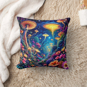 Mystic Bloom Forest Under Stars Kissen