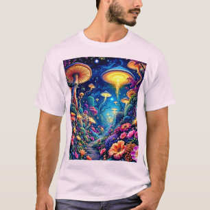 Mystic Bloom Forest Under Stars T-Shirt