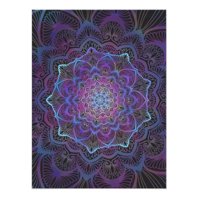 Mystic Bloom Mandala Fotodruck (Vorne)