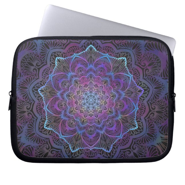 Mystic Bloom Mandala Laptopschutzhülle (Vorderseite)