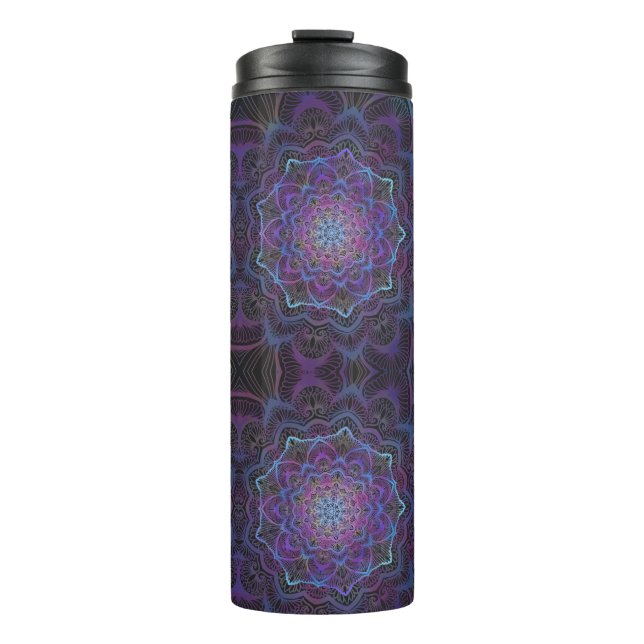 Mystic Bloom Mandala Thermosbecher (Vorderseite)