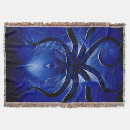 "Mystic Blue Octopus wirft Blanket** Decke