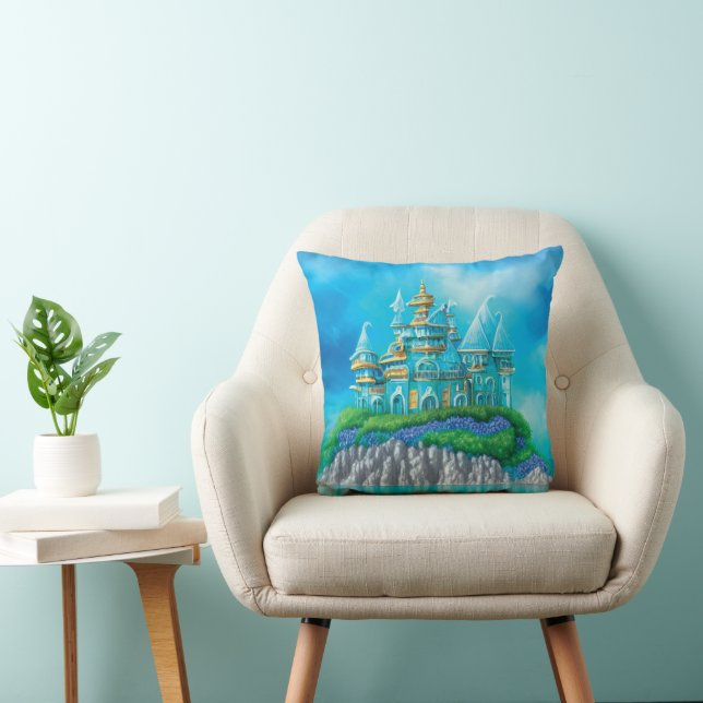 Mystic Blue Palace Throw Pillow Kissen (Stuhl )