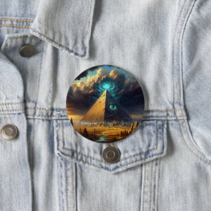Mystic Blue Pyramide Art Button