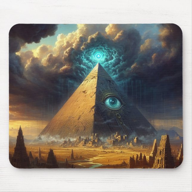 Mystic Blue Pyramide Art Mousepad (Vorne)