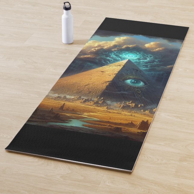 Mystic Blue Pyramide Art Yogamatte (Beispiel)