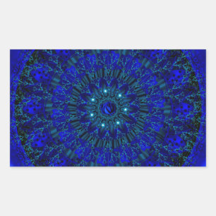Mystic Blue Rose.jpg Rechteckiger Aufkleber