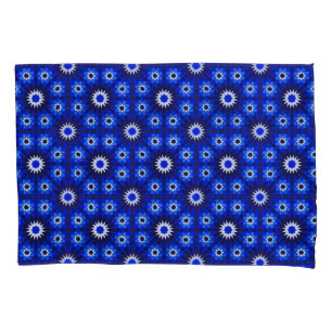 Mystic Blue Zellige Geometry Kissenbezug