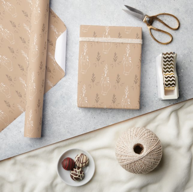 Mystic Bohemisch Beige Geschenkpapier (Kunsthandwerk)