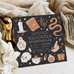 Mystic Boho Crystal Halloween-Party Einladung<br><div class="desc">Planen Sie Ihr Wahrenerzähler,  Ihre Sinti und Roma oder Ihr witziges Halloween-Party mit diesen spöttischen,  schicken Einladungen in einer boho Natur inspiriert Farbpalette. Das Design zeigt Ihnen eine Schlange,  ein Zauberbuch,  eine Kerze,  einen Glas,  einen Schädel,  Tarot und einen Tränke,  der Ihre Halloween-Party-Details umgibt.</div>