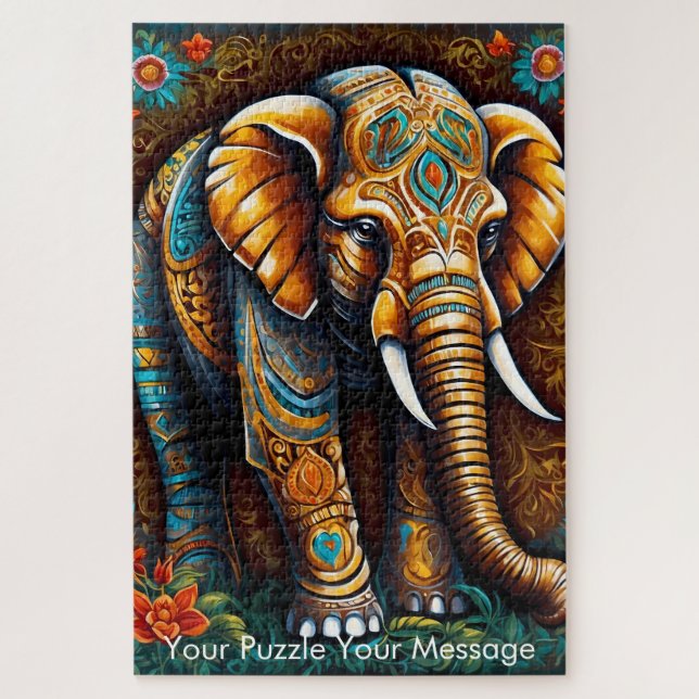 Mystic Boho Elephant Mandala (Vertikal)
