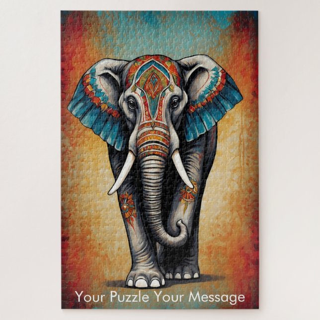 Mystic Boho Elephant Mandala (Vertikal)