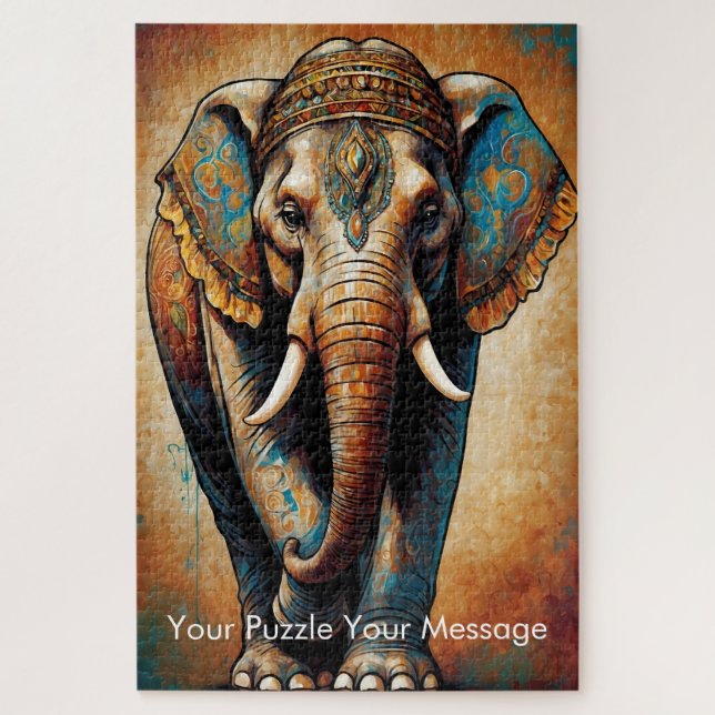 Mystic Boho Elephant Mandala (Vertikal)