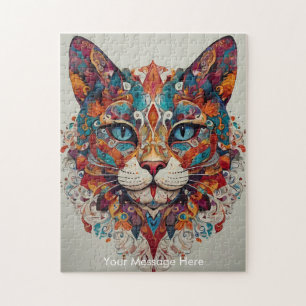 Mystic Boho Feline Cat Mandala